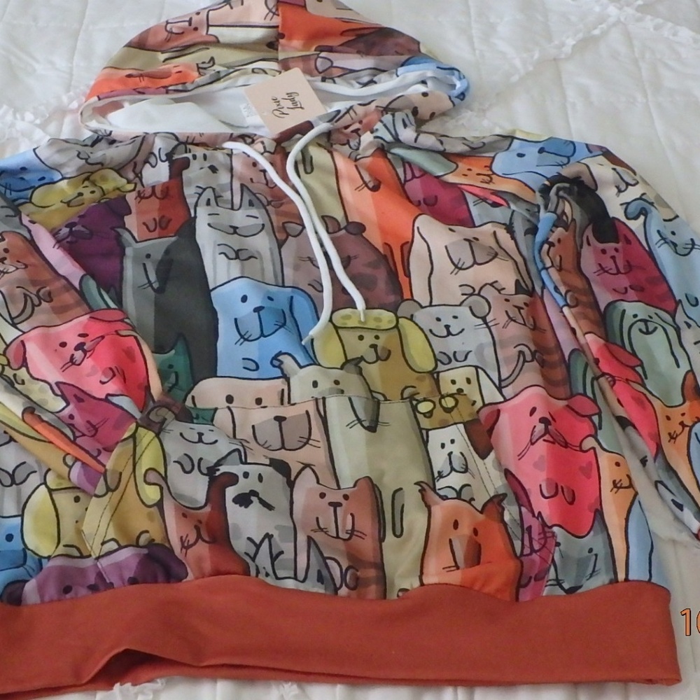 NWT hoodie with puppy design